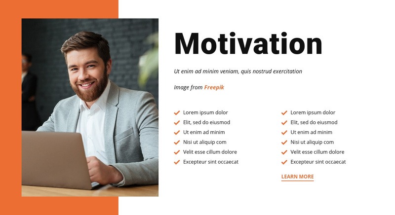 Motivate your employees Elementor Template Alternative