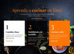 Aprende A Cocinar En Línea: Maqueta De Sitio Web Sencilla