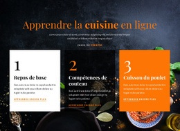 Apprenez À Cuisiner En Ligne - Page De Destination Prête À L'Emploi