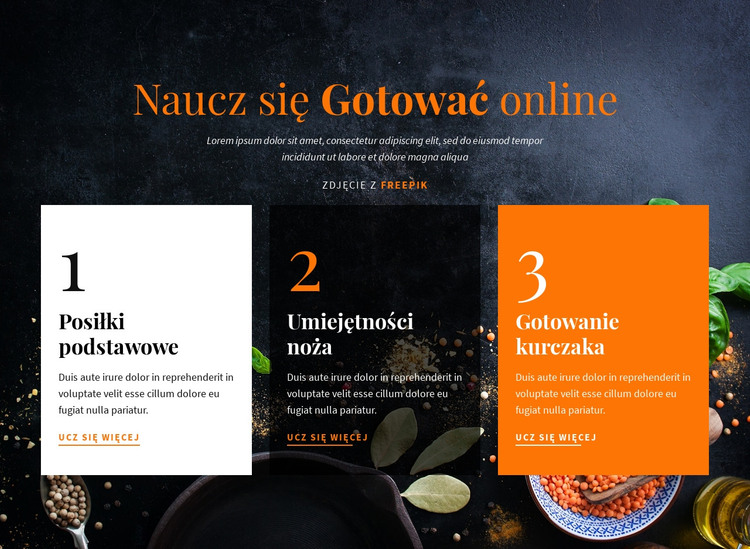 Dowiedz się gotowania online Szablon HTML