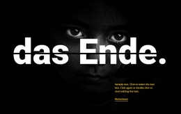 Exklusive Landingpage Für Das Ende