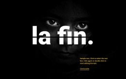 La Fin : Modèle HTML5 Créatif Polyvalent