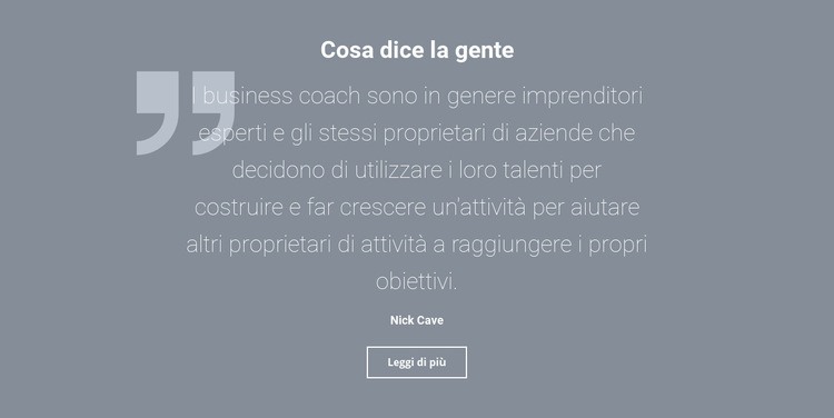 Testimonianze e recensioni dei clienti Modelli di Website Builder