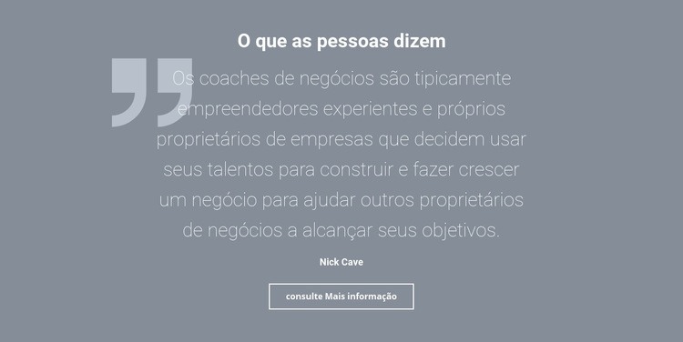 Depoimentos e análises de clientes Modelos de construtor de sites