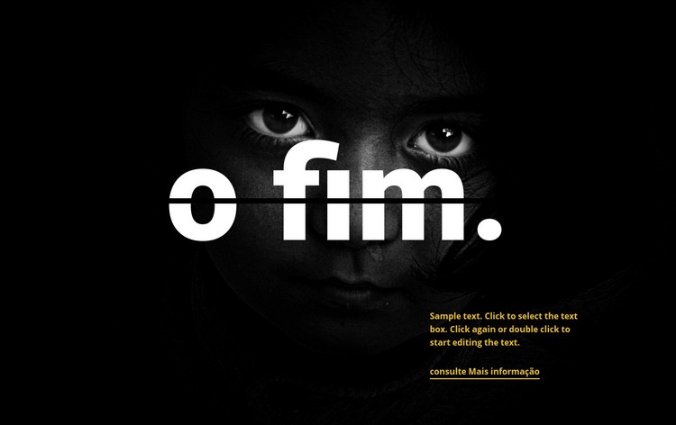 O fim Landing Page