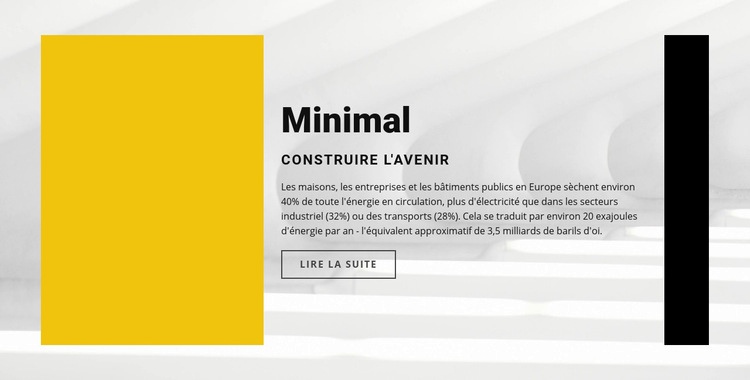 Style minimal Créateur de site Web HTML