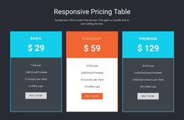 Responsive Pricing Table