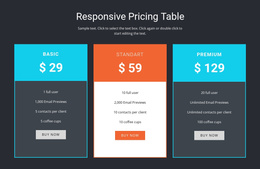 Responsive Pricing Table