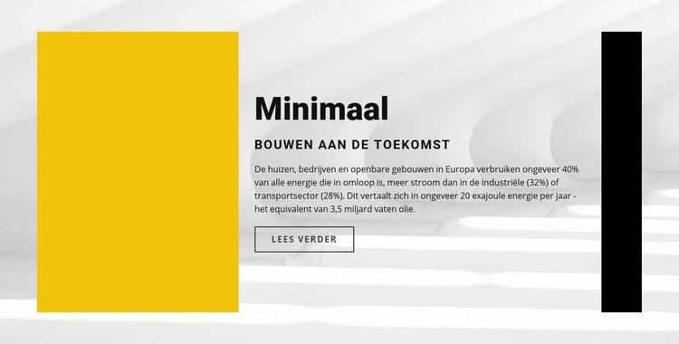 Minimalistische stijl Website ontwerp