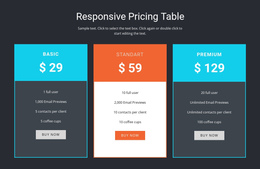 Responsive Pricing Table