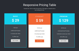 Responsive Pricing Table Table V2