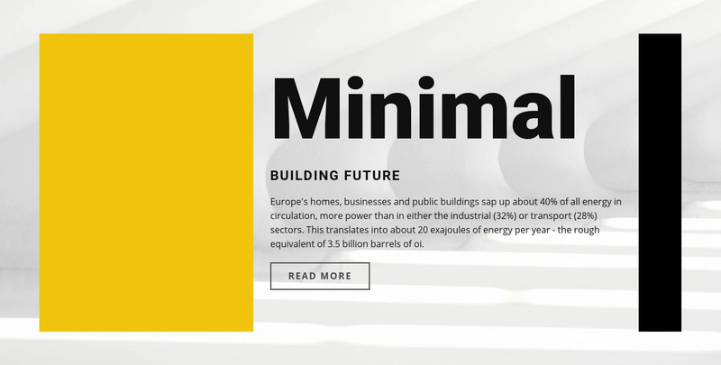 Minimal style Web Page Design