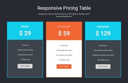 Responsive Pricing Table