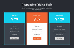 Responsive Pricing Table