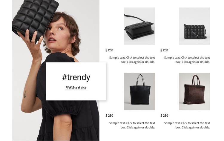 Nové trendy nové tašky Šablona webové stránky