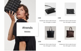 Neue Trends, Neue Taschen - Vorlage Für Eine Seite