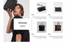 Neue Trends, Neue Taschen – Fertiges Website-Design