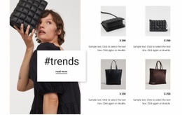 New Trends New Bags Drop Page Builder