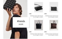 Nieuwe Trends Nieuwe Tassen - Eenvoudig Websitesjabloon