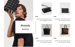 Yeni Trendler Yeni Çantalar - Bir Sayfalık Şablon