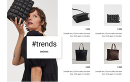 New Trends New Bags - Functionality Web Page Design