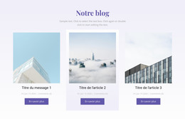 Nos Actualités - Modèle De Page HTML