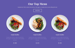 HTML5 Theme For Our Top Menu