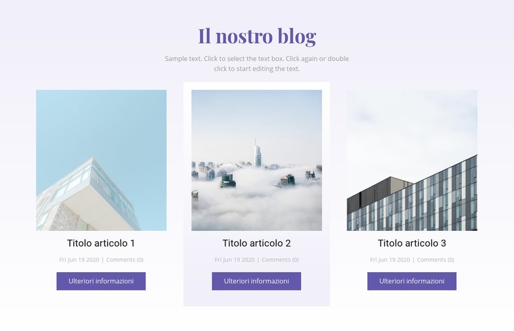 Le nostre notizie Modello CSS