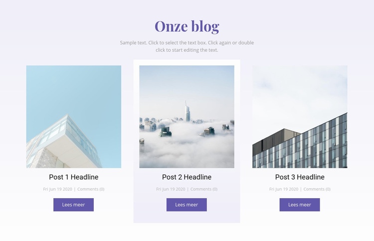 Ons nieuws Website ontwerp