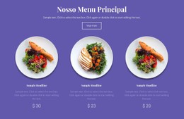 Nosso Menu Principal Modelo CSS Básico