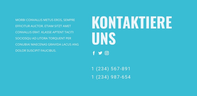 Kontaktieren Sie unser Support-Team HTML Website Builder