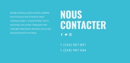 Sections De La Page D'Accueil Pour Contactez Notre Équipe D'Assistance