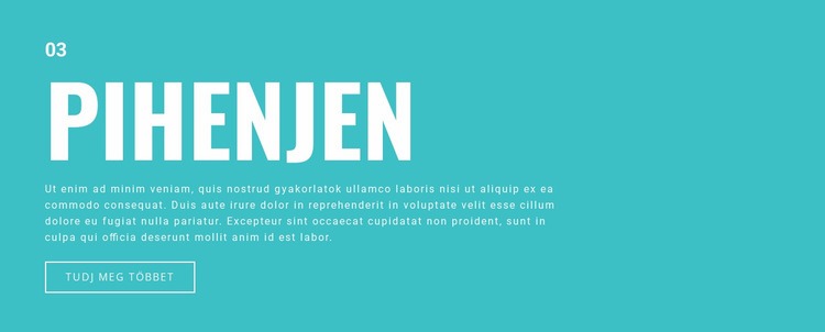 Pihenjen WordPress Téma