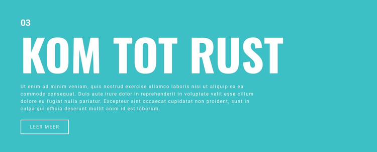 Kom tot rust HTML-sjabloon