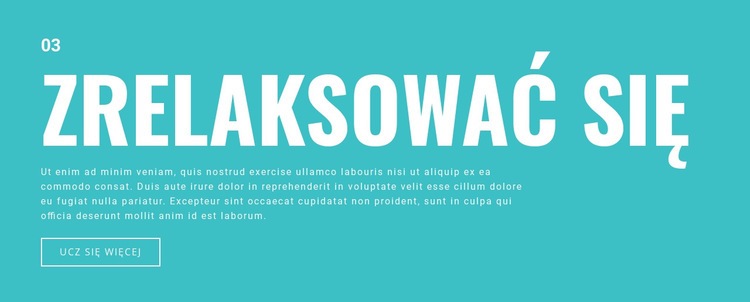 Zrelaksować się Szablony do tworzenia witryn internetowych