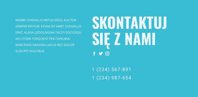 Skontaktuj się z naszym zespołem pomocy Szablon HTML5