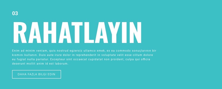 Rahatlayın Html Web Sitesi Oluşturucu