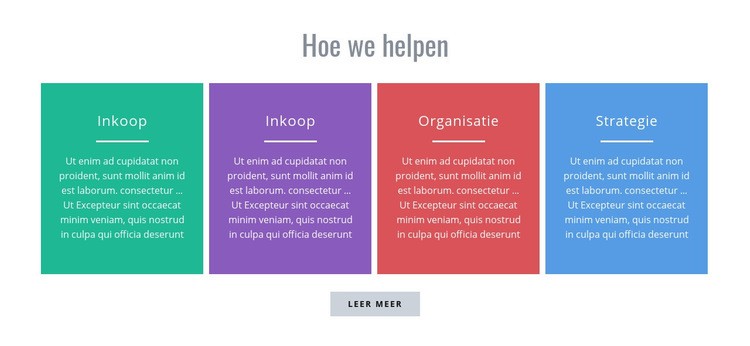 Hoe we kunnen helpen Website Builder-sjablonen