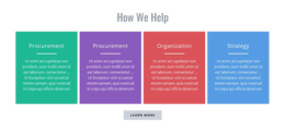 How We Can Help - Modern Web Page Design