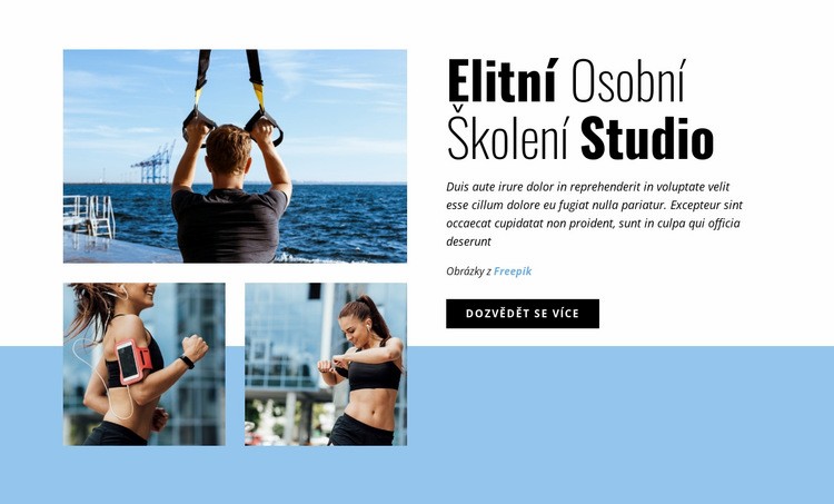 Elitní osobní tréninkové studio Šablona HTML