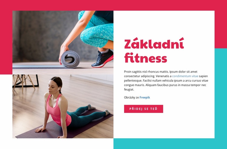 Základní fitness Šablona webové stránky