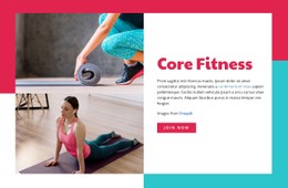 Core Fitness CSS Grid Template