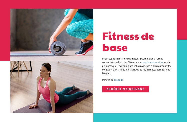 Fitness de base Maquette de site Web