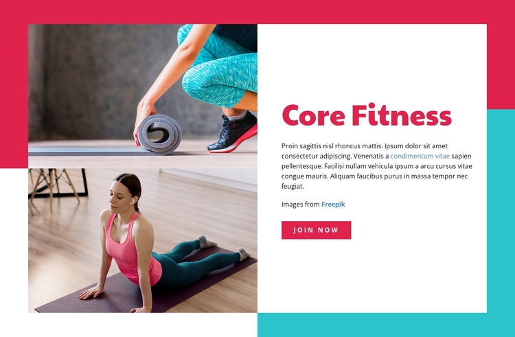 Core Fitness Html Code Example