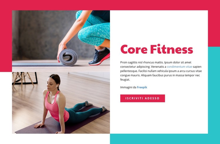 Core Fitness Modelli di Website Builder