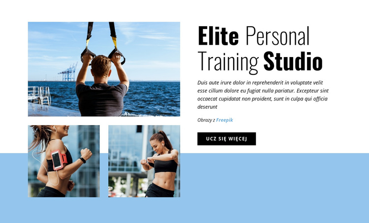 Elite Studio Treningu Personalnego Motyw WordPress
