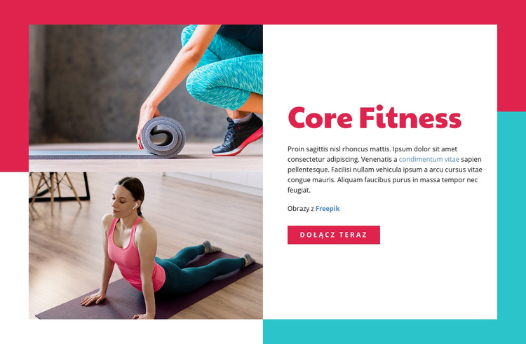 Core Fitness Szablon witryny sieci Web