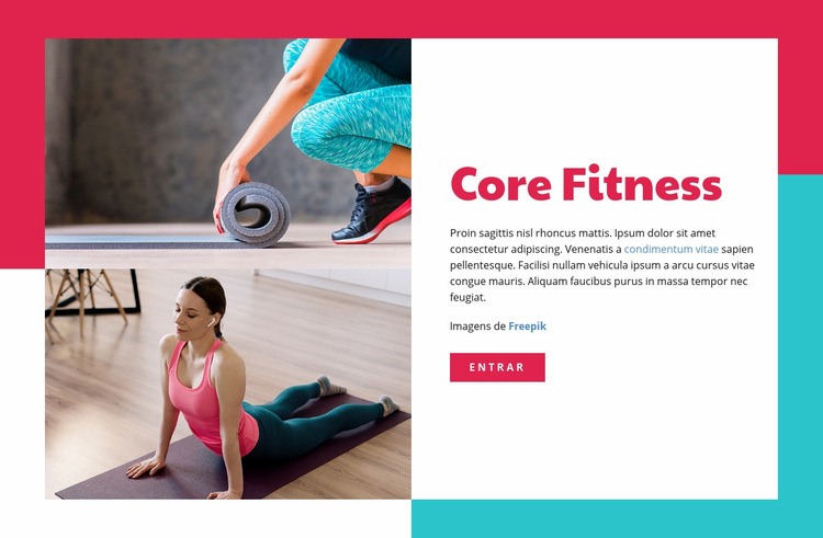 Core Fitness Maquete do site