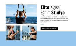 Elite Kişisel Eğitim Stüdyosu Basit HTML CSS Şablonu