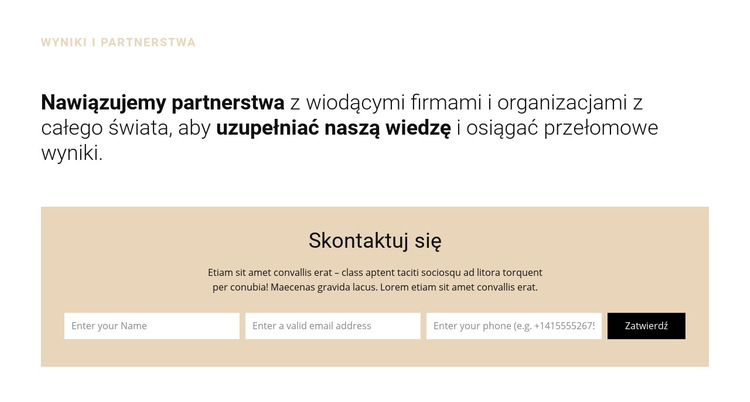 Nagłówek i forma Szablon witryny sieci Web